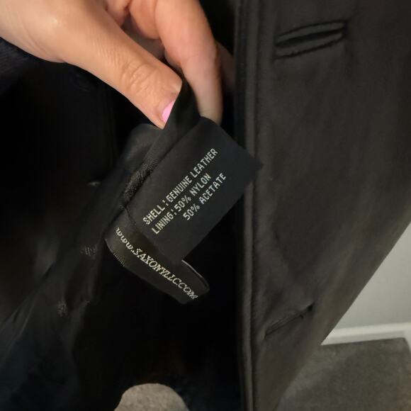 RARE RETIRED VINTAGE Trump Plaza: Men's Genuine Black Leather Jacket Size XL - Picture 4 of 9